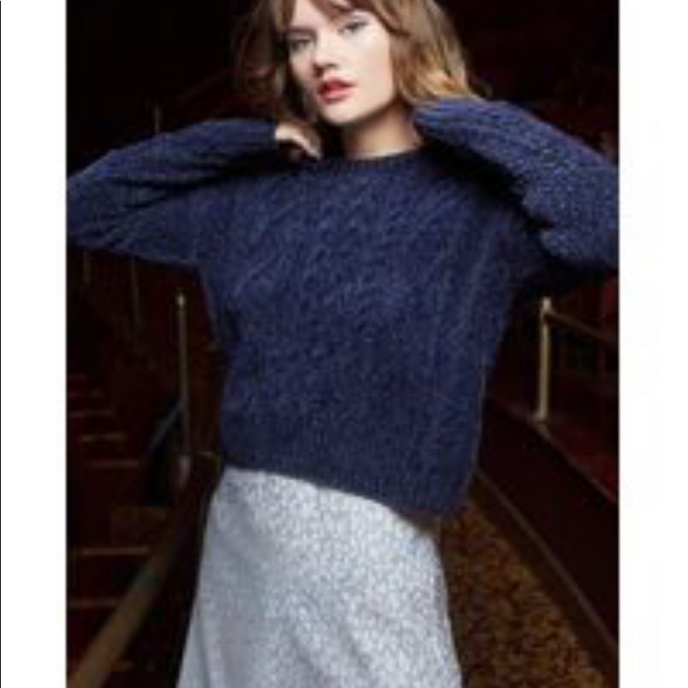 LA Heart Crop chenille sweater